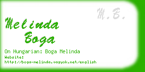 melinda boga business card